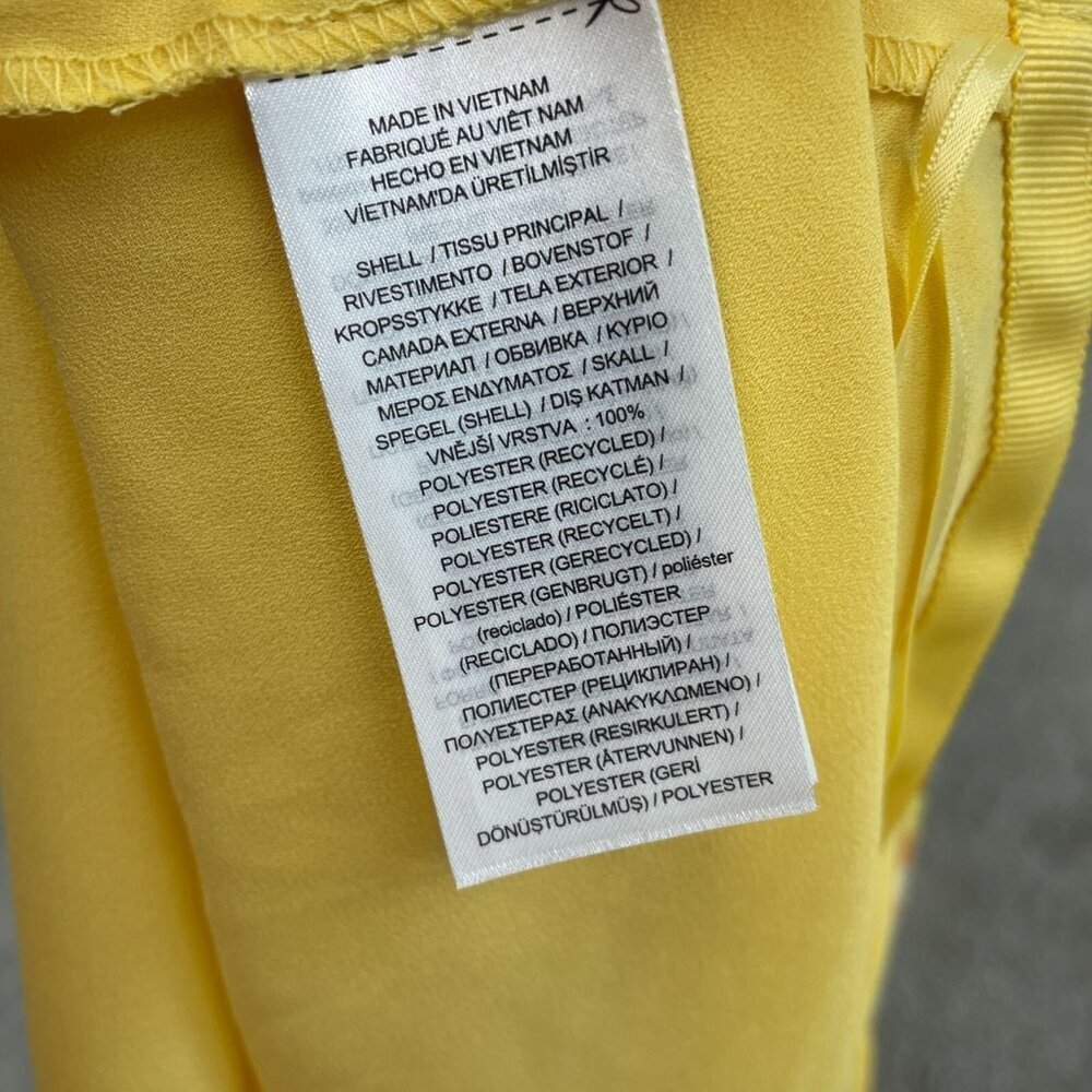 Lauren Ralph Lauren Womens Yellow Floral Tiered Ruffle Skirt Size 12 NWT 6131 - Picture 4 of 8